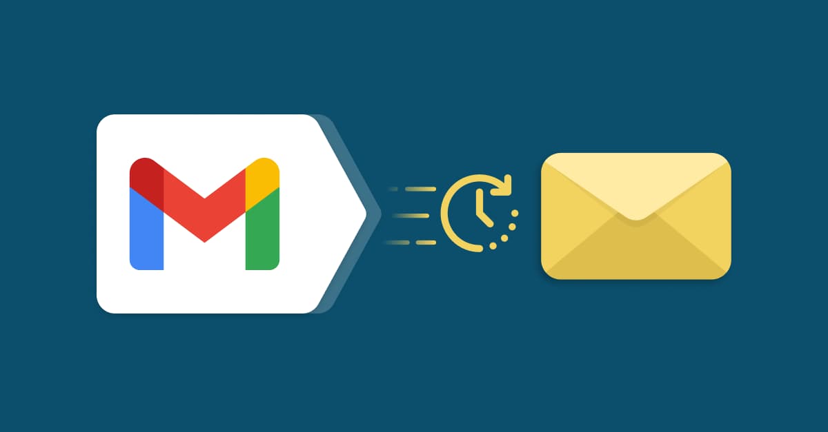 Gmail message scheduled using a clock.