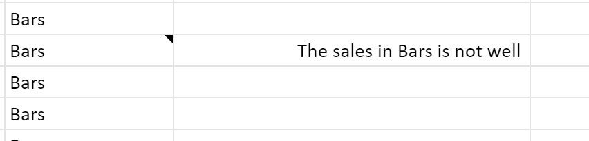 Google Sheets showing a cell note's text extracted into an adjacent column.