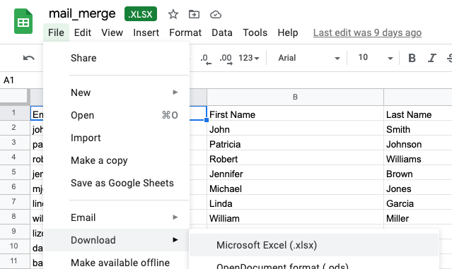 Le graphique brisé dans Google Sheets après l'importation depuis Excel