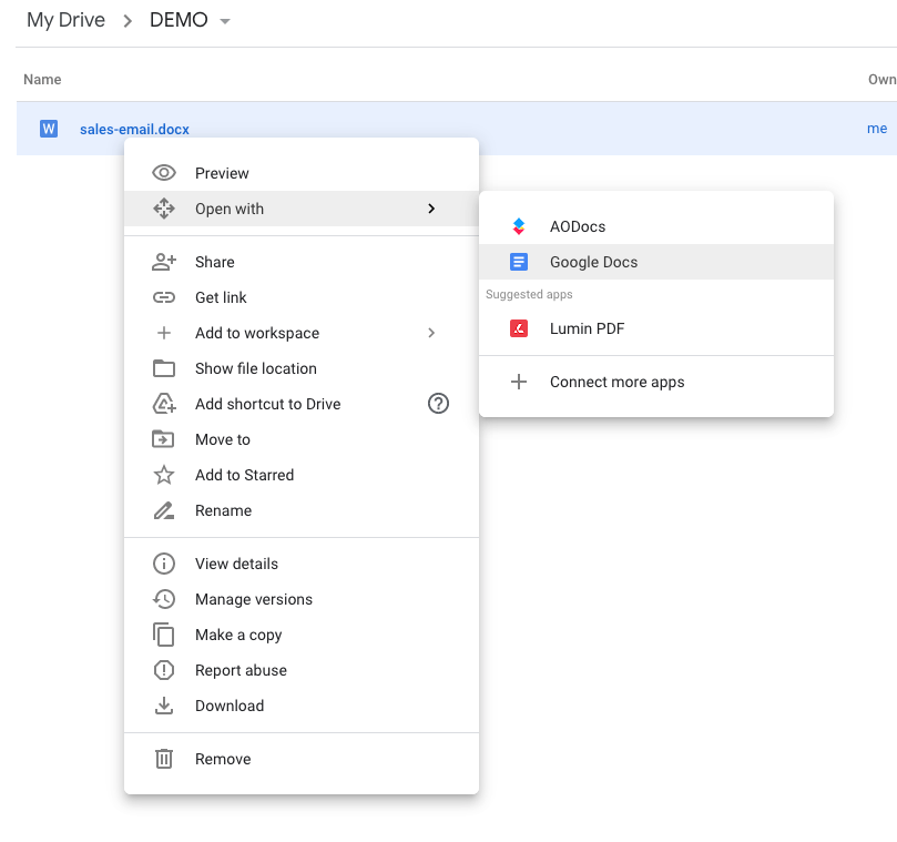 How to import Word DOCX into Google Docs