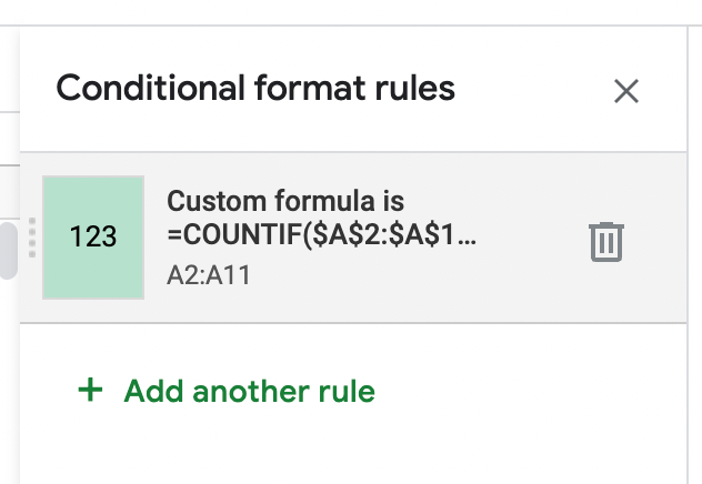 You can also remove highlighting rules from the Conditional Formatting sidepane