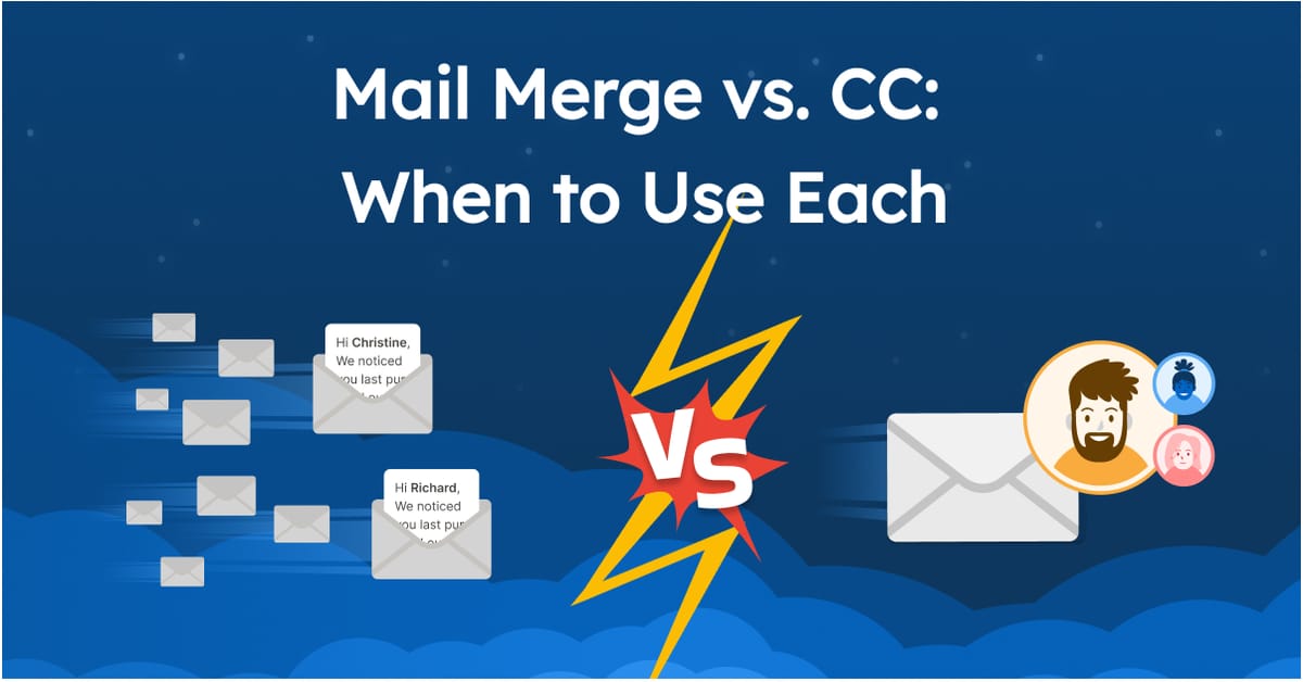 include cc in mail merge