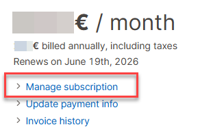YAMM manage subscriptions