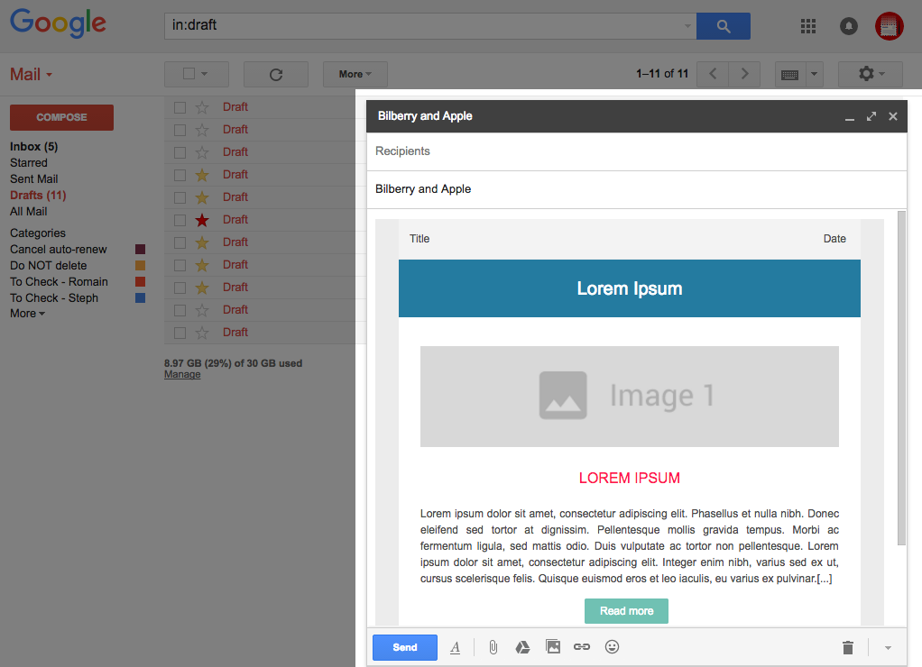 Open YAMM template Gmail