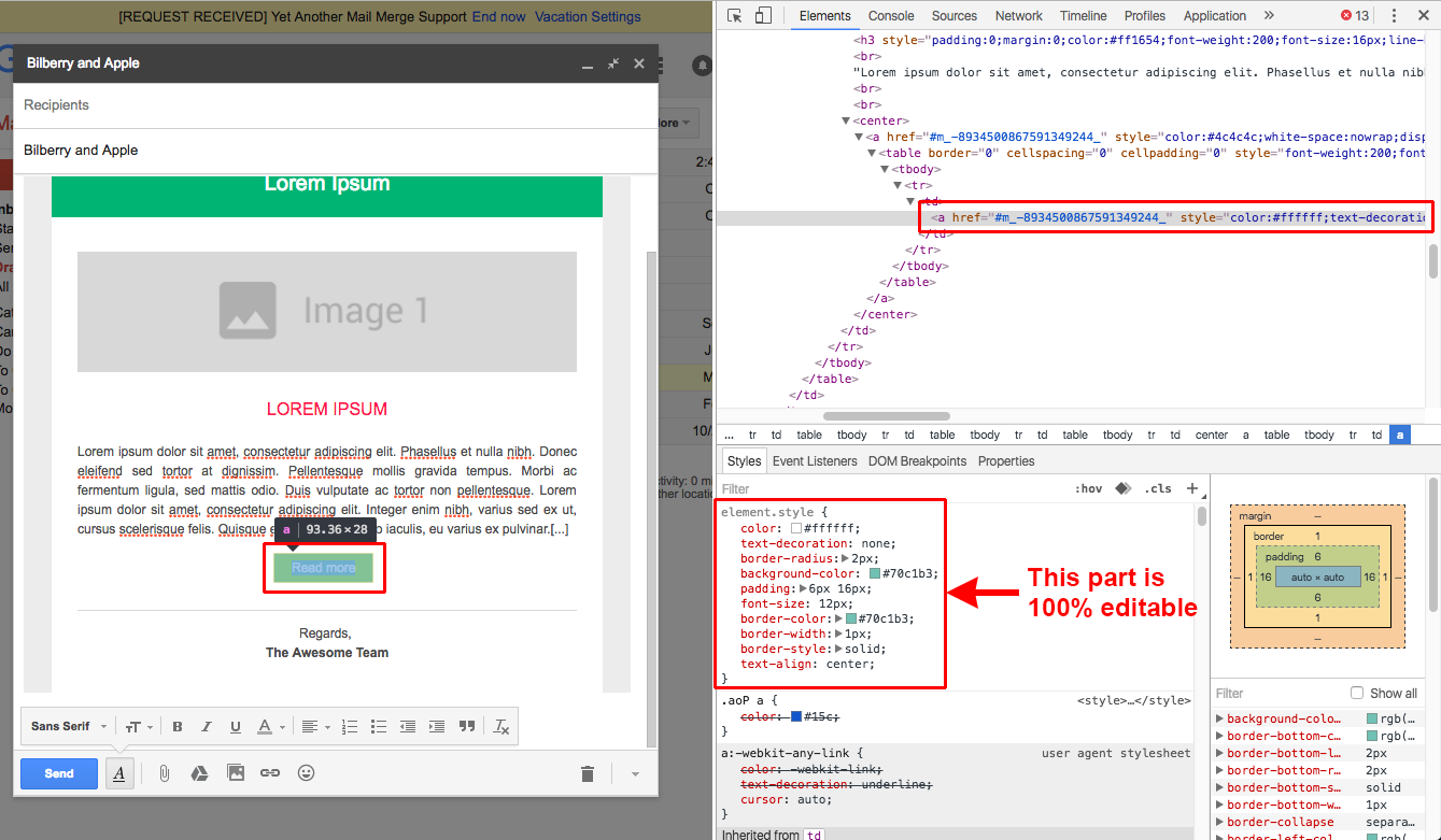 Element style original