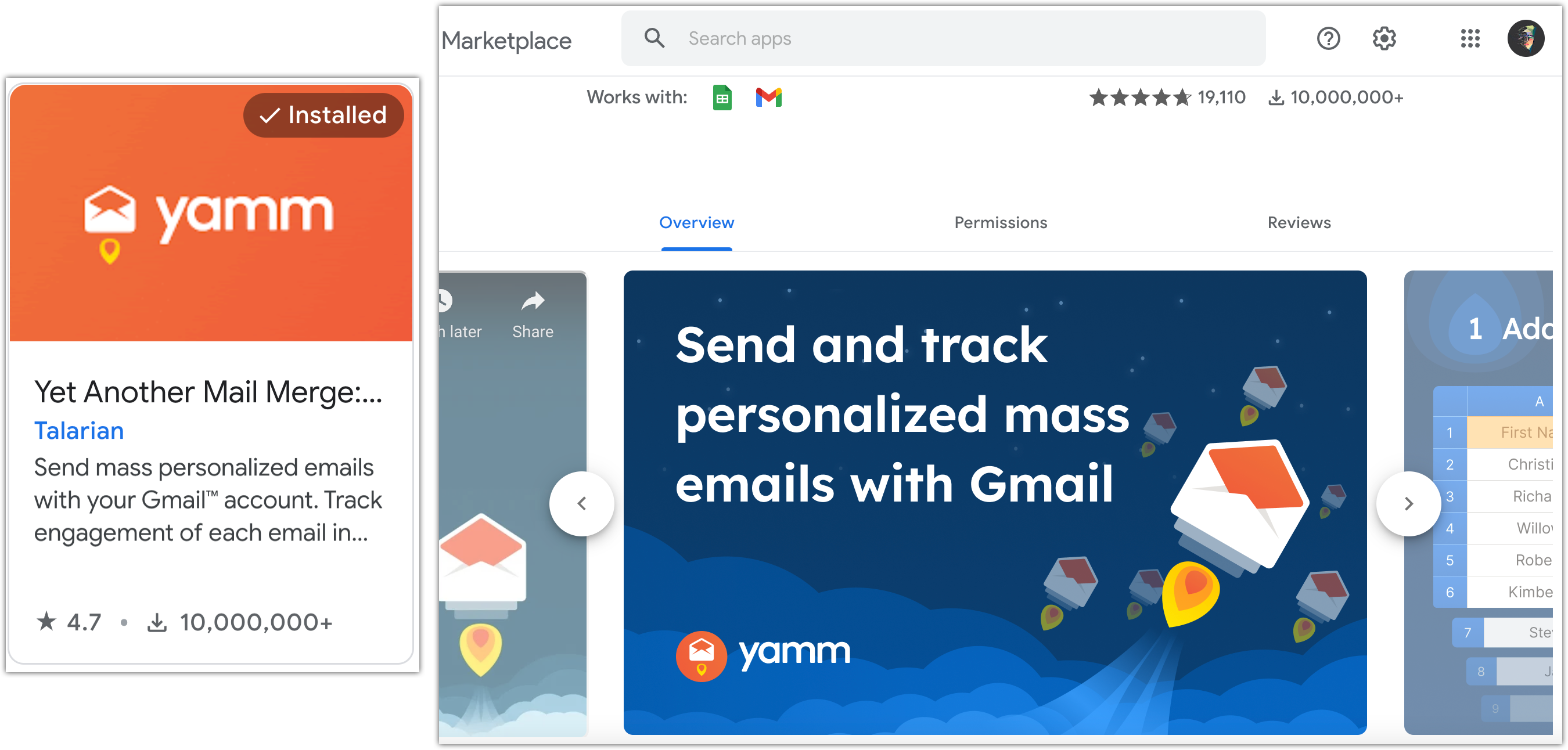 Gmail-layout
