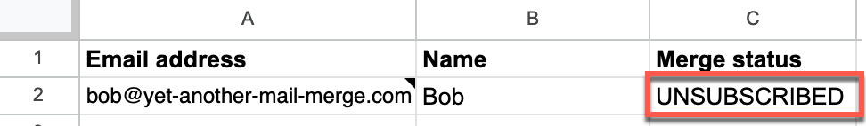 YAMM unsubscribed