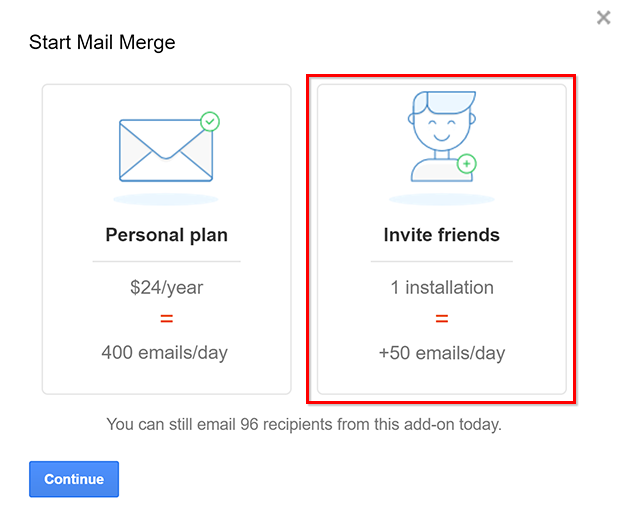 Referral program UI