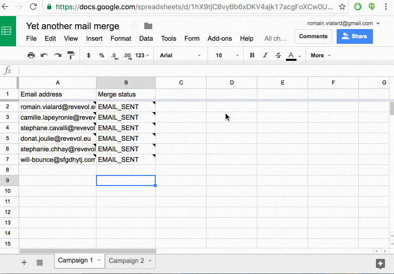 Tracking multiple Sheets