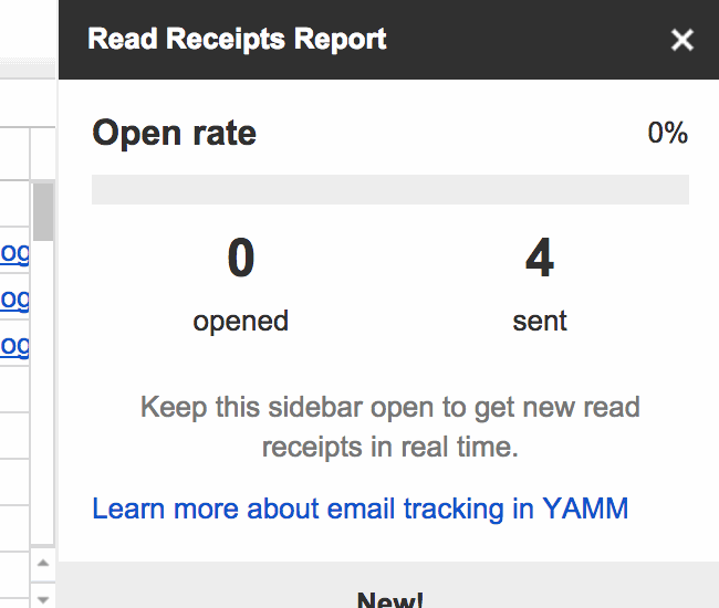 Read receipts report