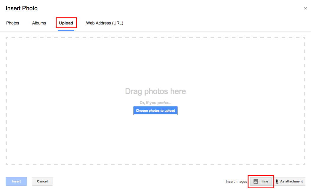 Insert as inline upload