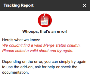 Couldn't find merge status column