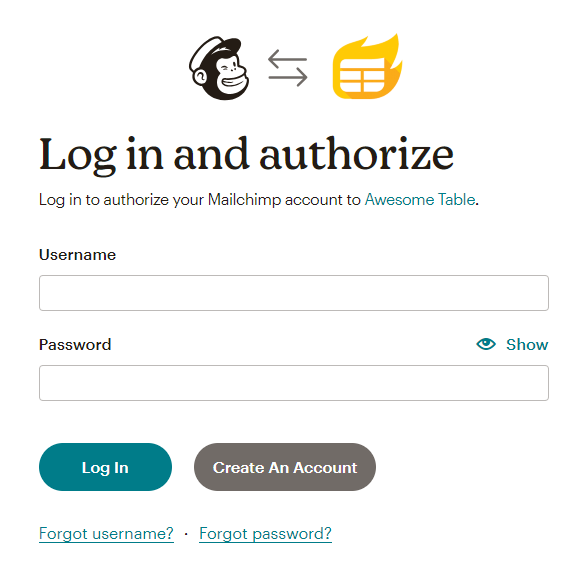 Mailchimp sign in
