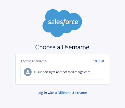 Logging back in to Salesforce to refresh the settings menu
