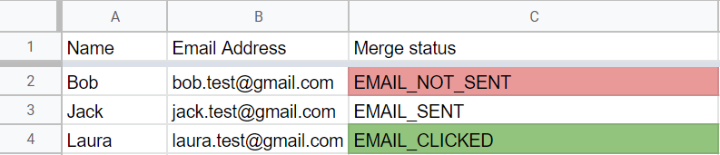 EMAIL_NOT_SENT status in the Merge status column