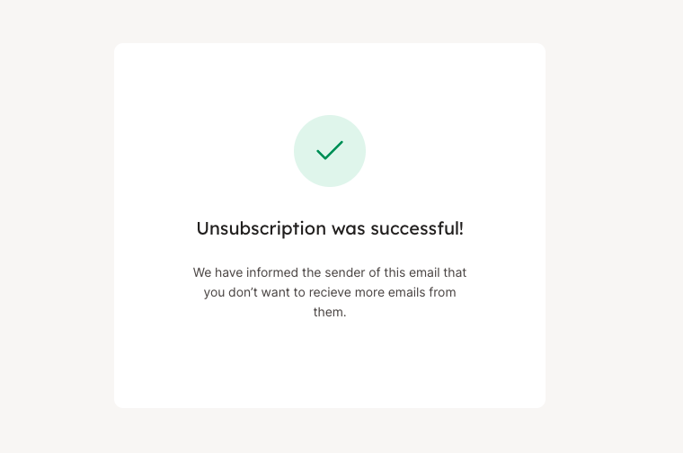 YAMM subscribed confirmation
