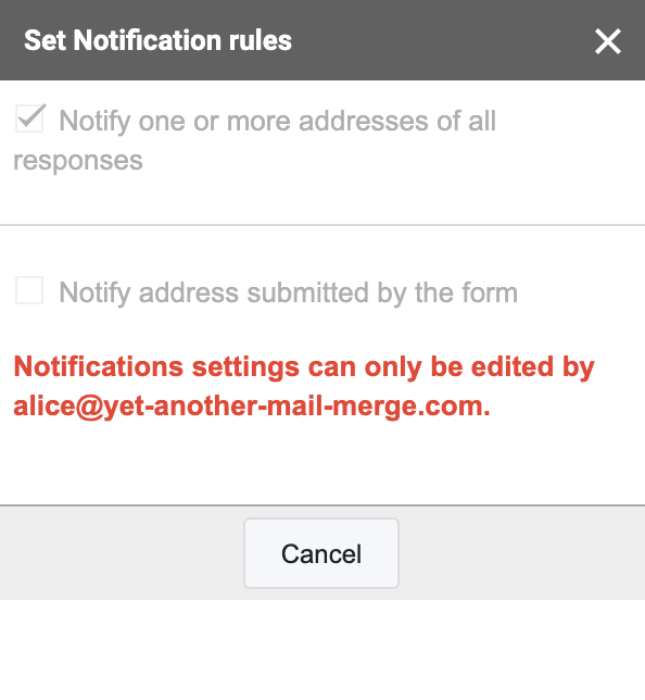 Configure form notification issue