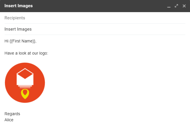 Upload dialog for dropping or choosing an image