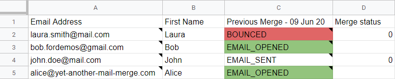 Follow-up button in the tracking report that replaces the original tracking