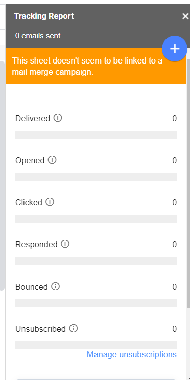 Sheet not linked merge campaign