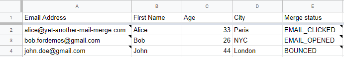 Error shown after running several mail merges across tabs in the same sheet
