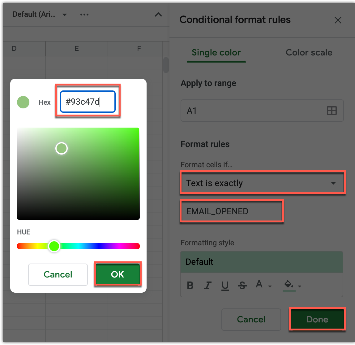Add manually colors