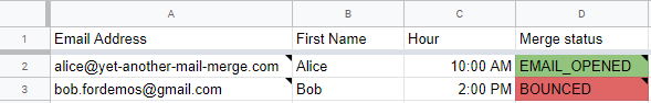 Sheet where the merge status colors still work
