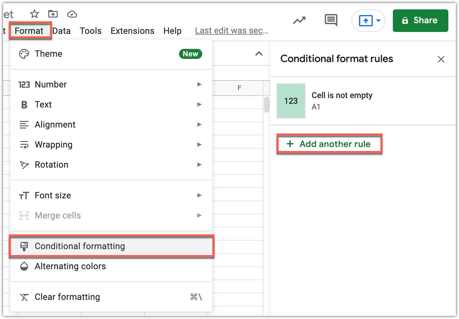 Conditional formatting